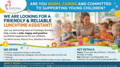 Lunchtime Assistant Advert